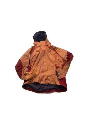 Patagonia Vintage Storm Ski Two-Tone Full Zip Hoodie Jacket Orange/